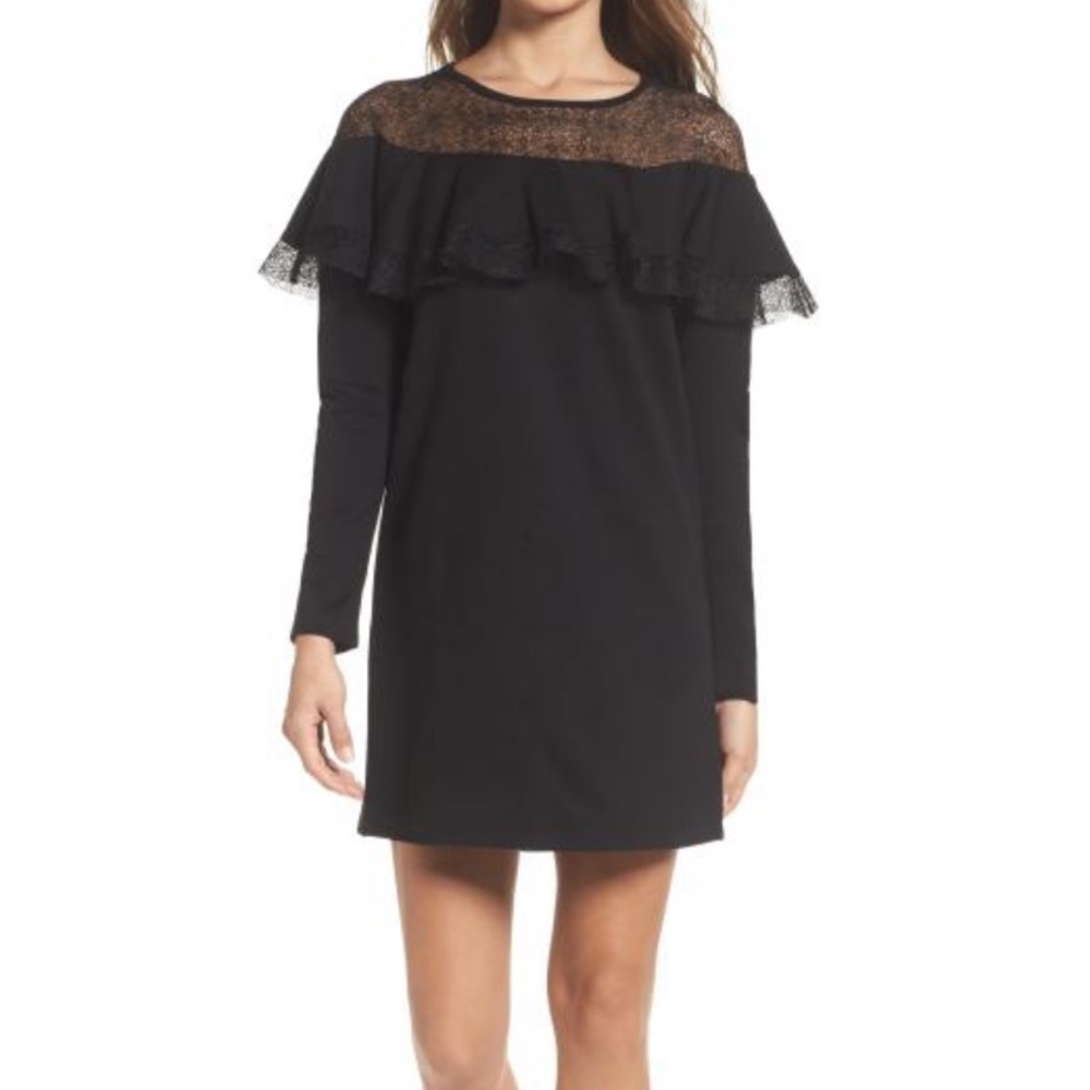 Chelsea28 fr NORDSTROM: LBD with detailed sleeves